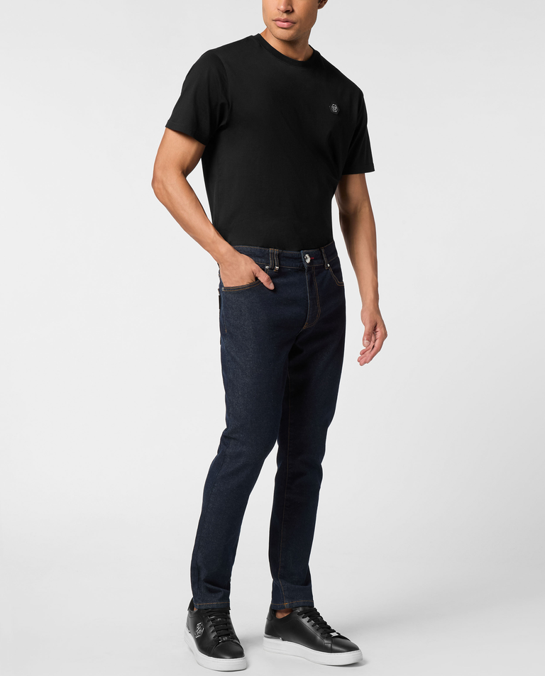 Granatowe jeansy Skinny - Image #2