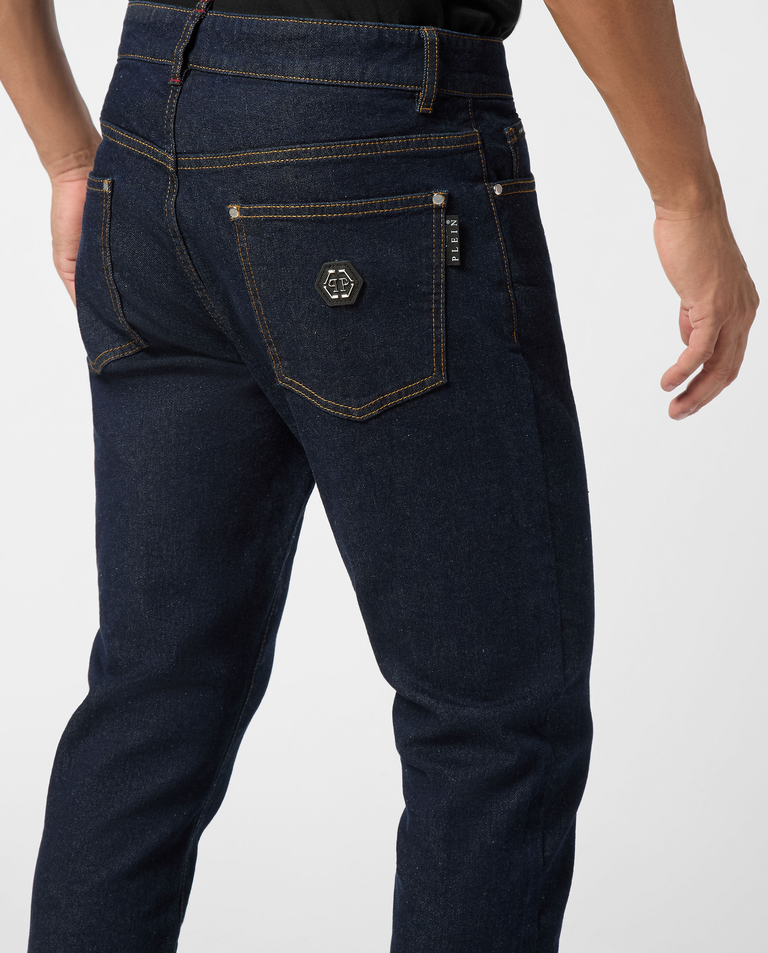 Granatowe jeansy Skinny - Image #3