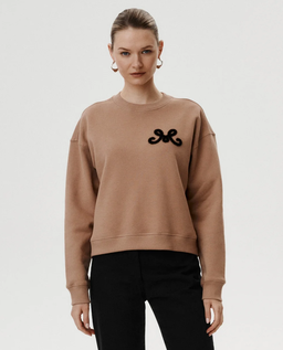 Camelowa bluza z monogramem Velena - Image #0