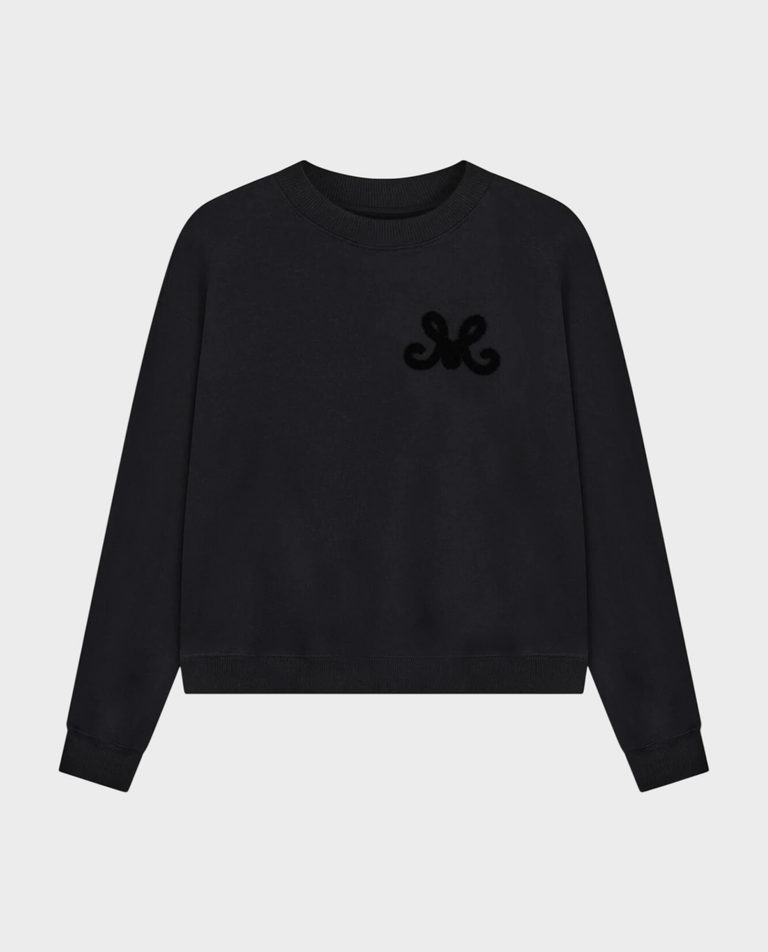 Czarna bluza z monogramem Velena