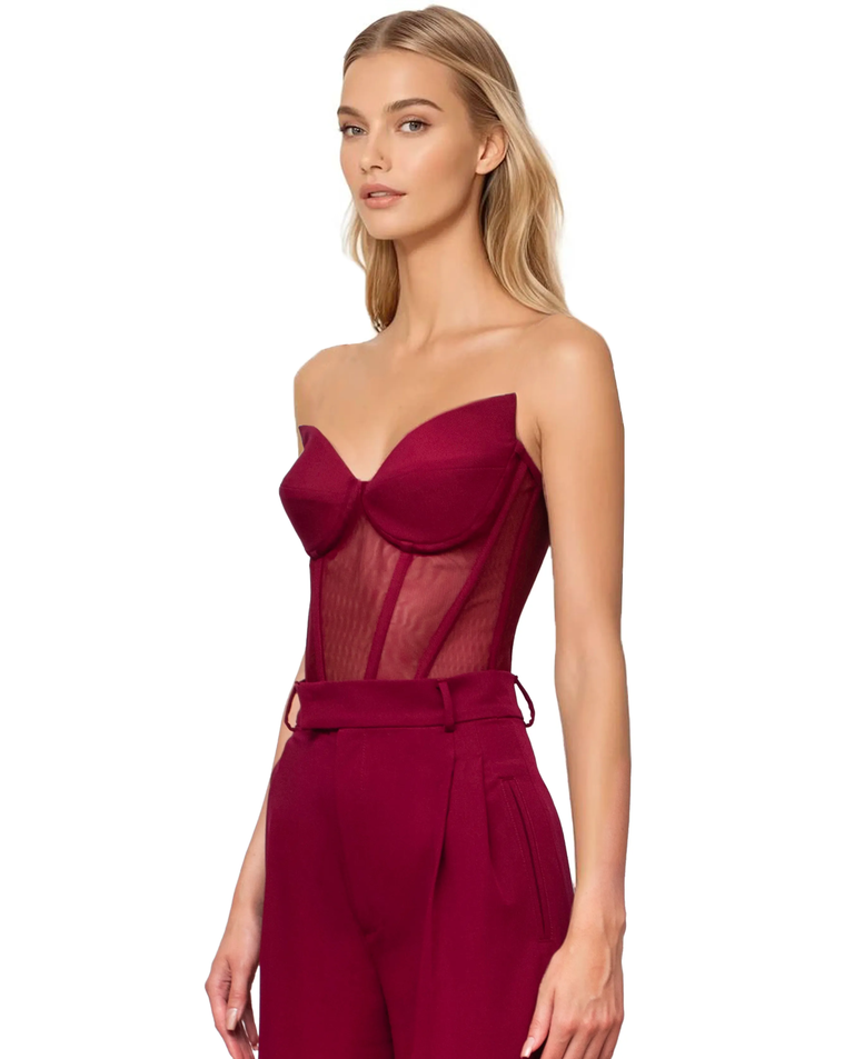 Burgundowy gorset Glam Witch - Image #4