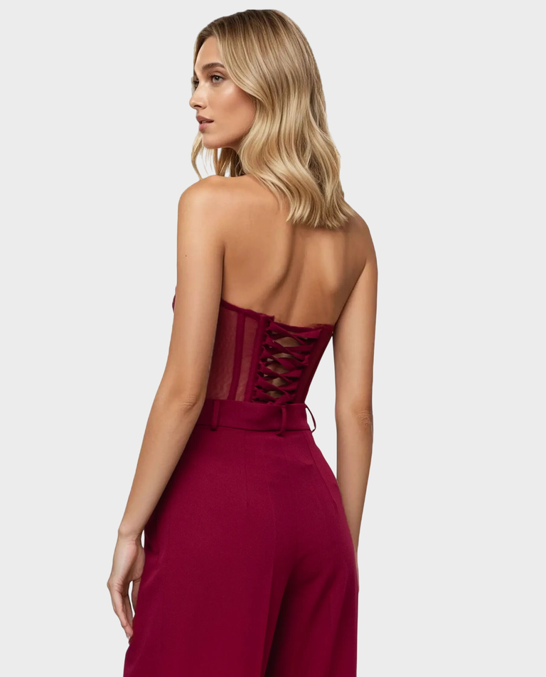 Burgundowy gorset Glam Witch