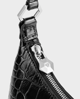 Czarna torebka z tłoczonej skóry Cocco - Image #4