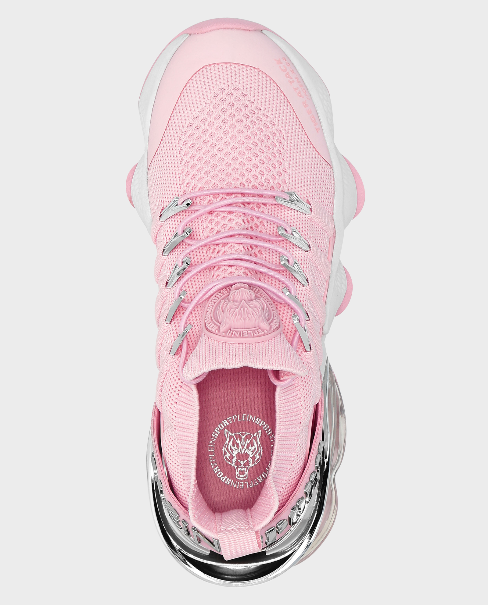 Różowe sneakersy z logo - Image #3