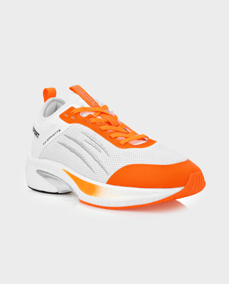 Biało-pomarańczowe sneakersy Sprint - 78 - Image #1