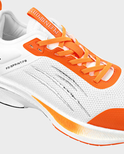 Biało-pomarańczowe sneakersy Sprint - 78 - Image #3