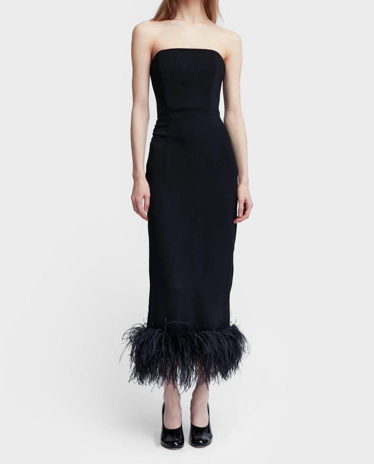 Czarna ołówkowa sukienka midi Minelli - Image #0