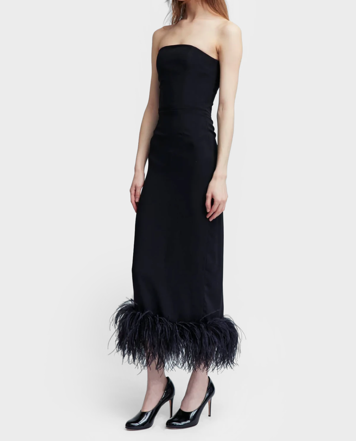 Czarna ołówkowa sukienka midi Minelli - Image #2