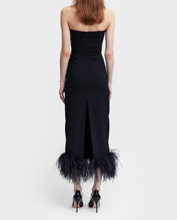 Czarna ołówkowa sukienka midi Minelli - Image #3