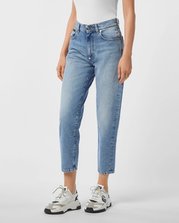 Niebieskie jeansy Mom Fit - Image #0