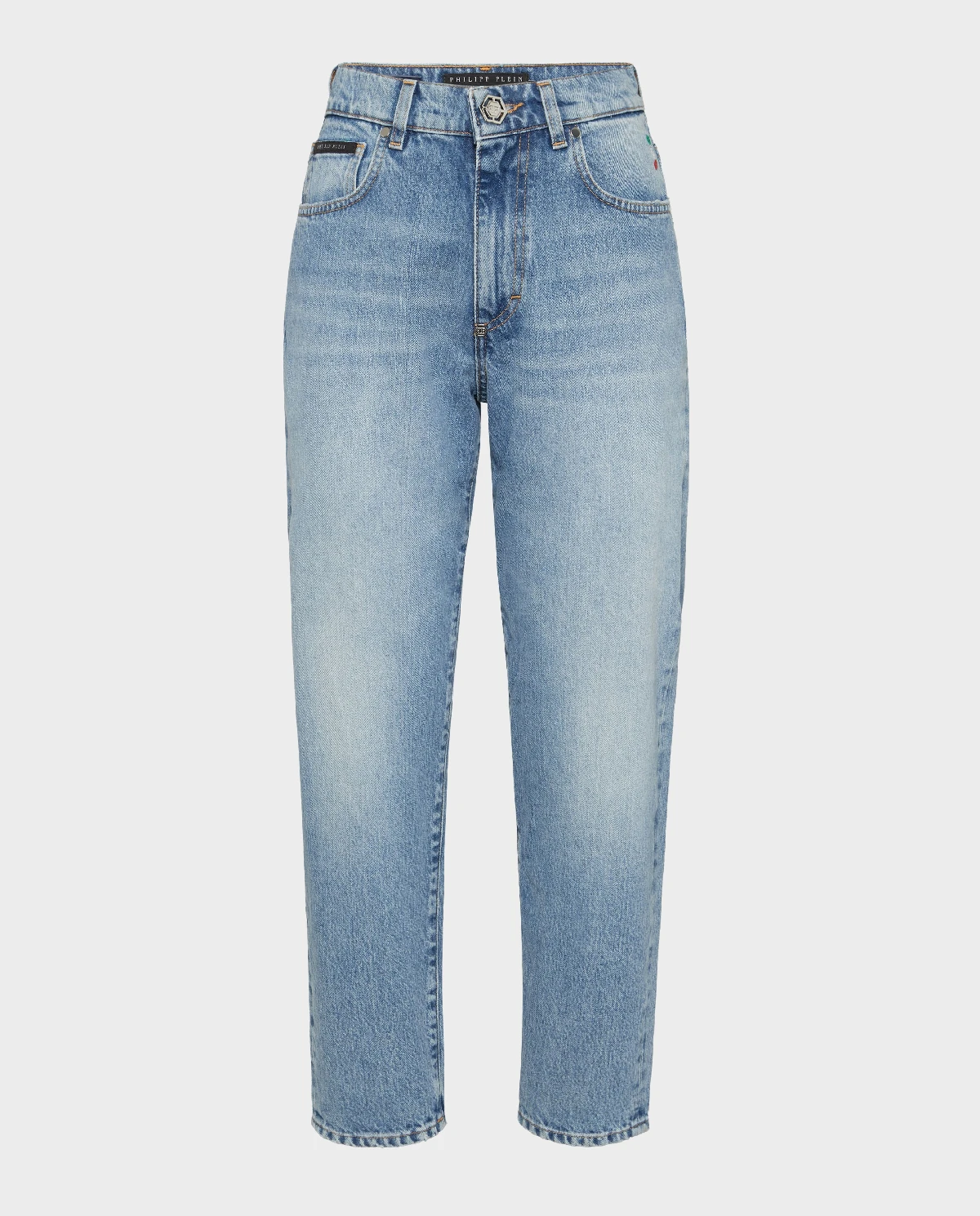 Niebieskie jeansy Mom Fit - Image #1