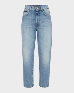 Niebieskie jeansy Mom Fit - Image #1