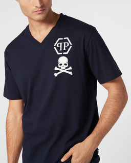 T-shirt z dekoltem w serek - Image #4