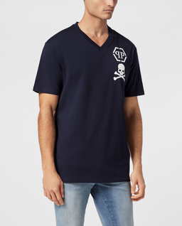 T-shirt z dekoltem w serek - Image #0