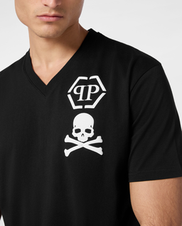 T-shirt z dekoltem w serek - Image #4