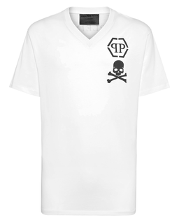 T-shirt z dekoltem w serek - Image #1