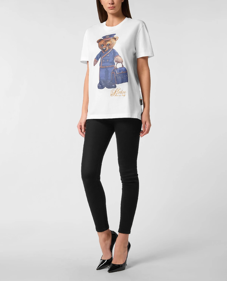 Biały t-shirt Teddy Doorman - Image #2