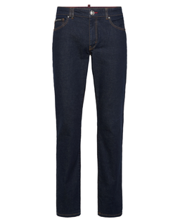 Ciemnoniebieskie jeansy o prostym kroju - Image #4