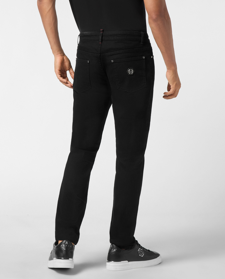 Czarne jeansy o prostym kroju - Image #2