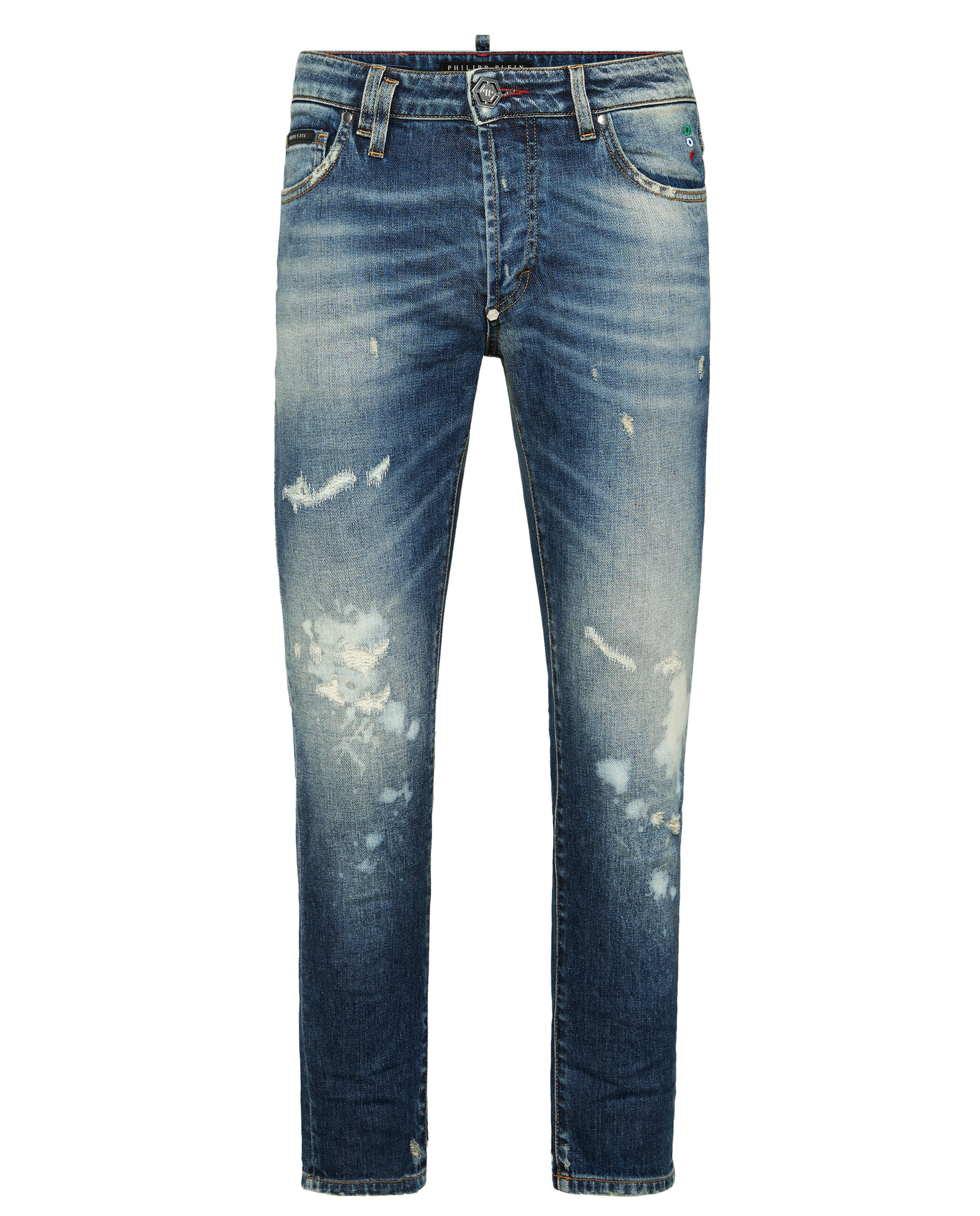 Niebieskie jeansy Skinny Fit - Image #4