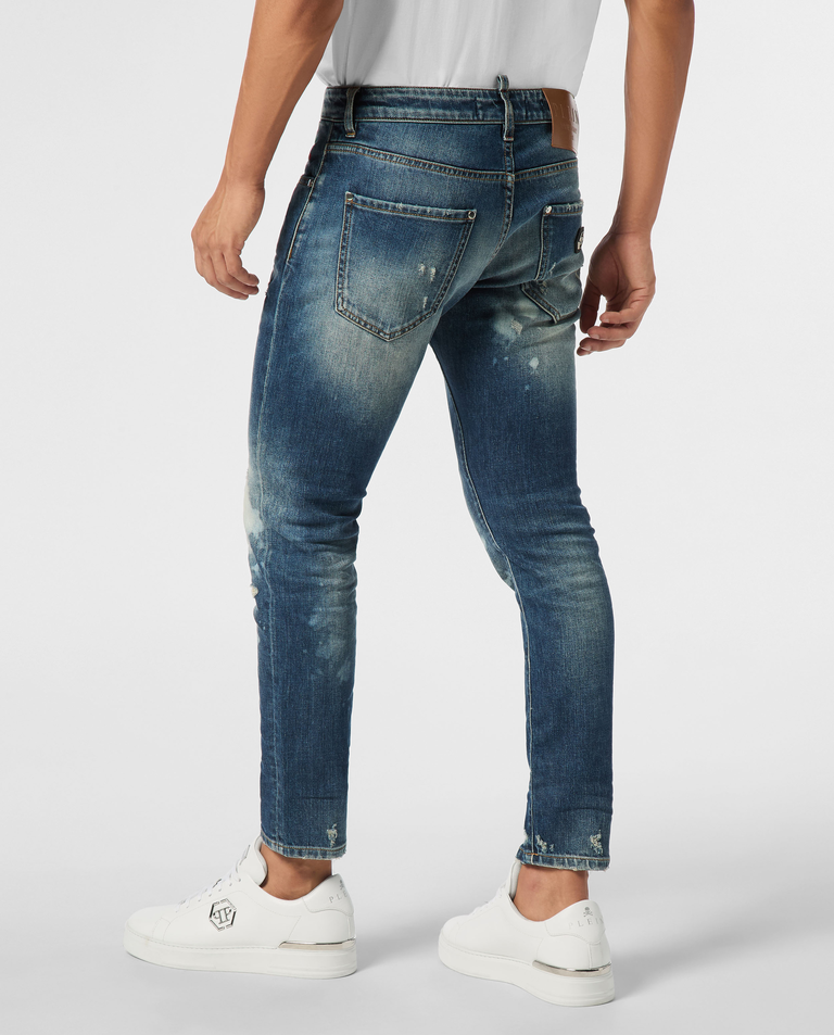 Niebieskie jeansy Skinny Fit