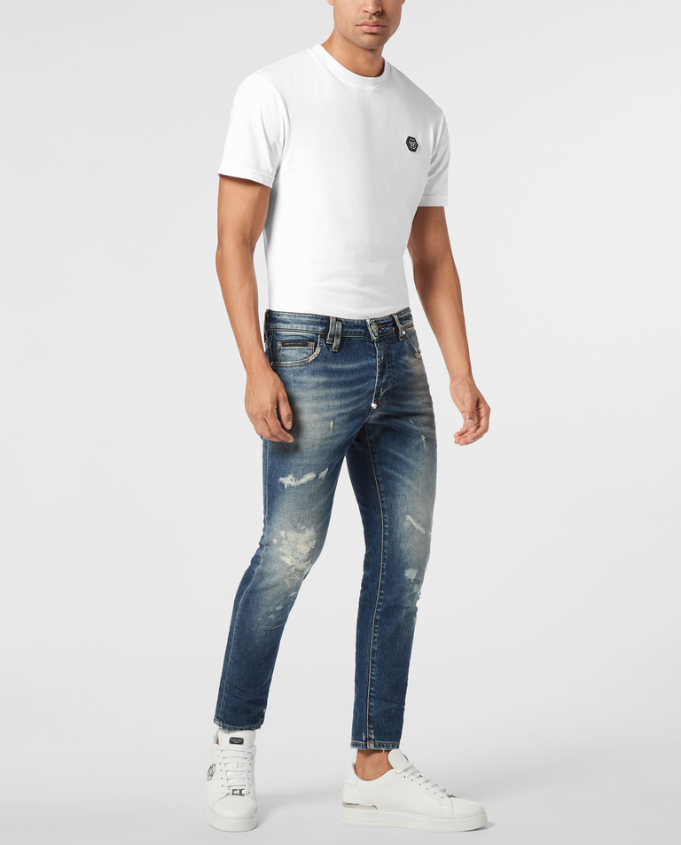 Niebieskie jeansy Skinny Fit - Image #2