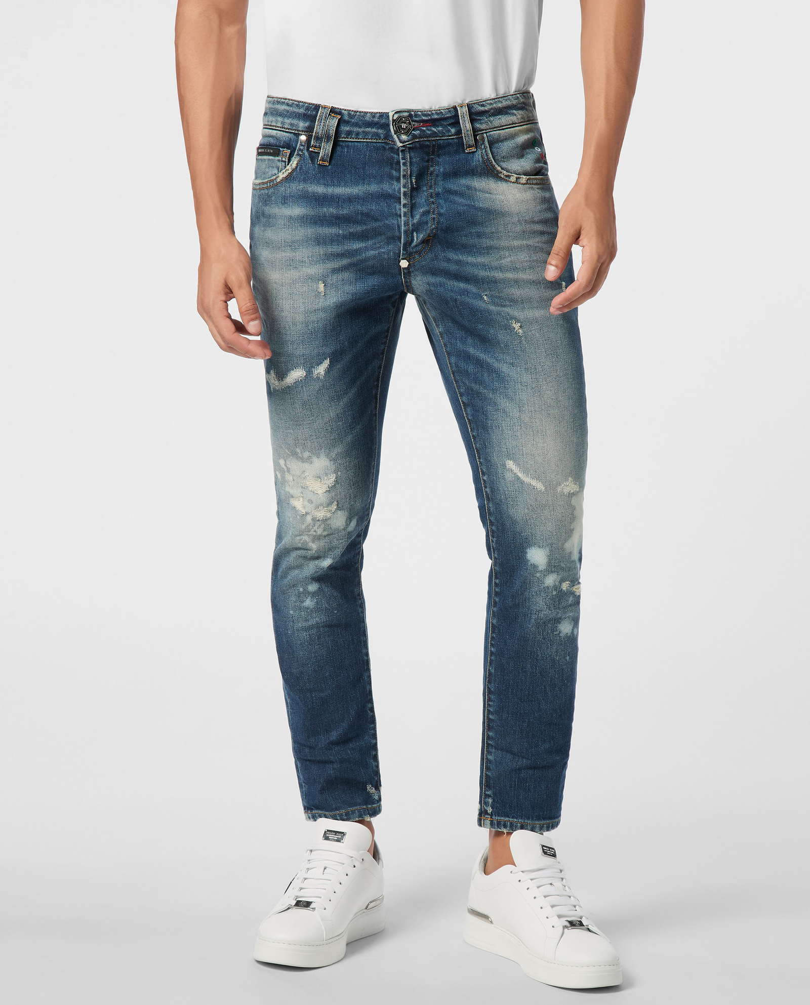 Niebieskie jeansy Skinny Fit - Image #0