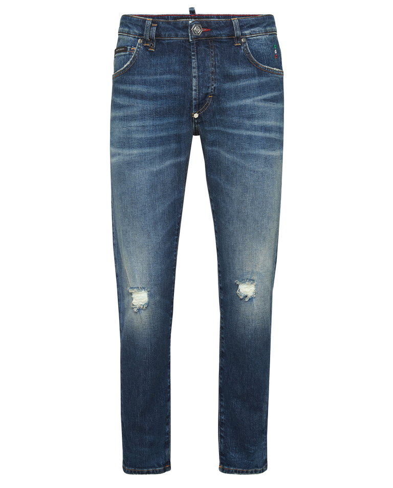 Granatowe jeansy Skinny Fit - Image #4