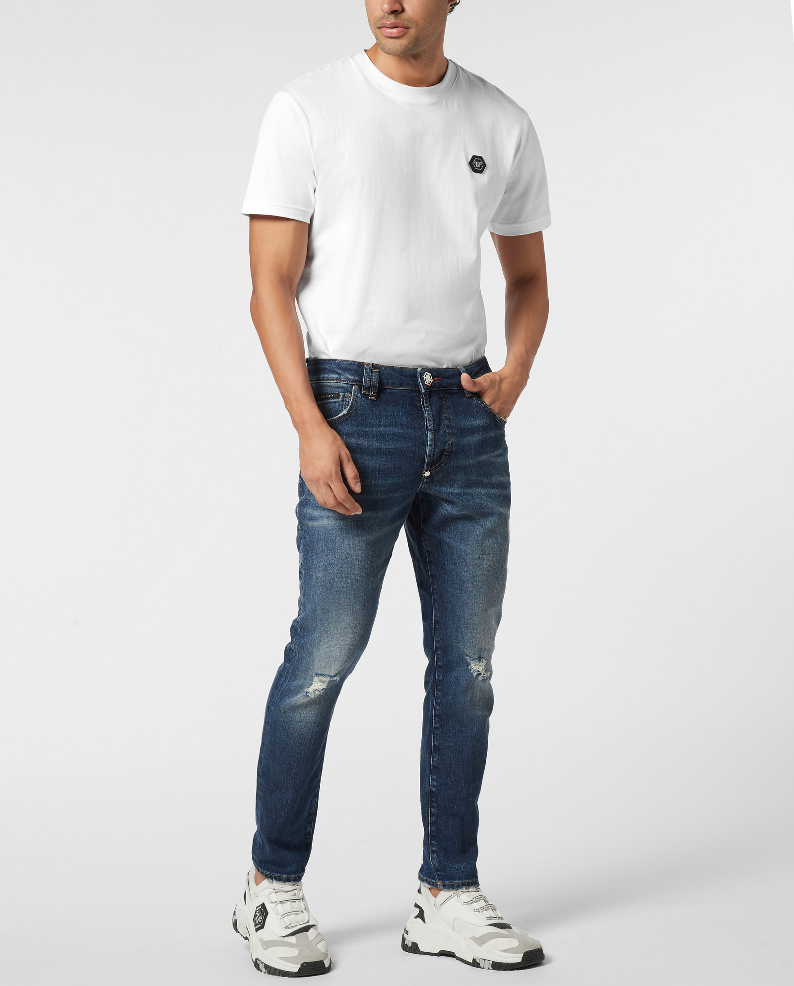 Granatowe jeansy Skinny Fit - Image #2