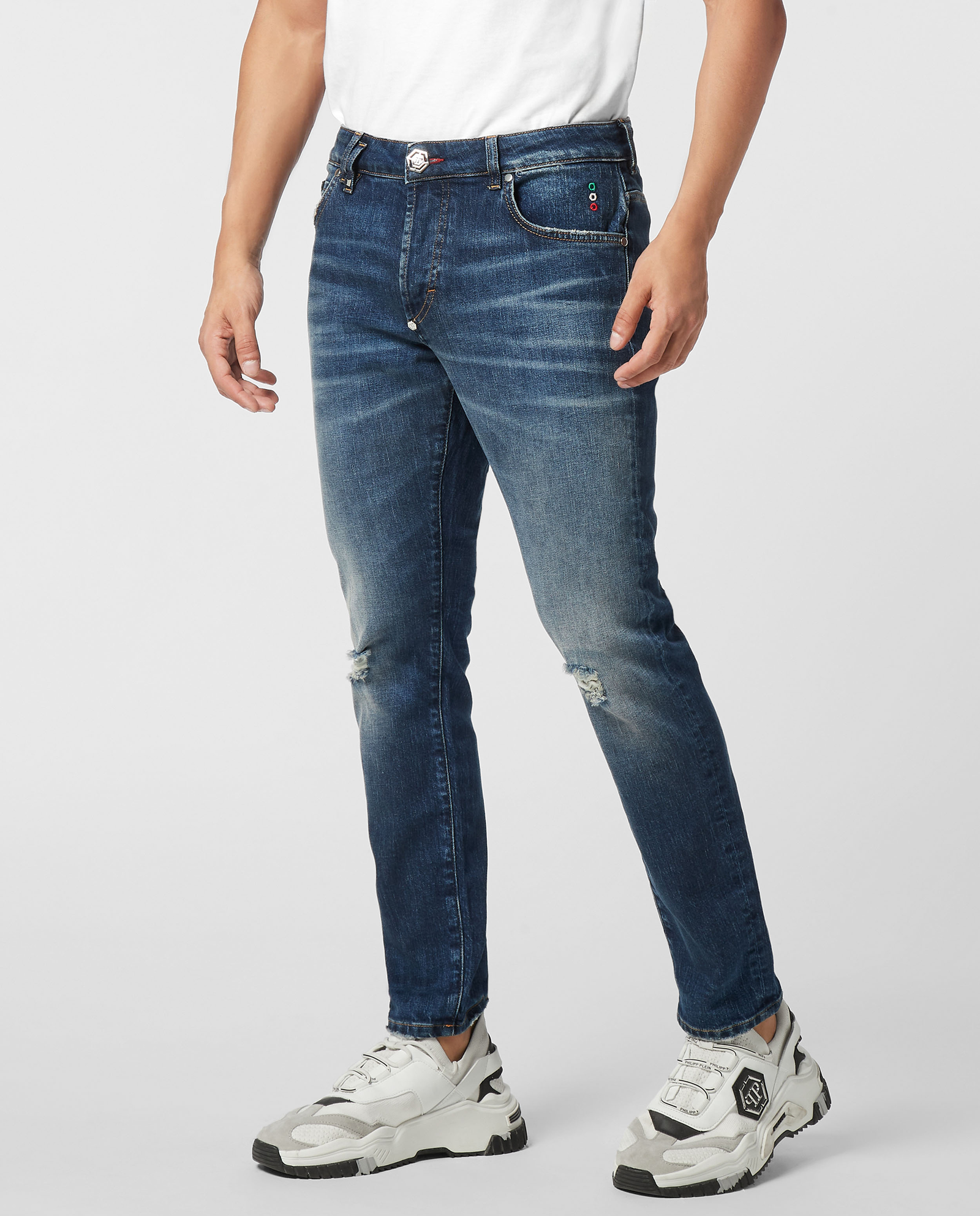 Granatowe jeansy Skinny Fit - Image #0