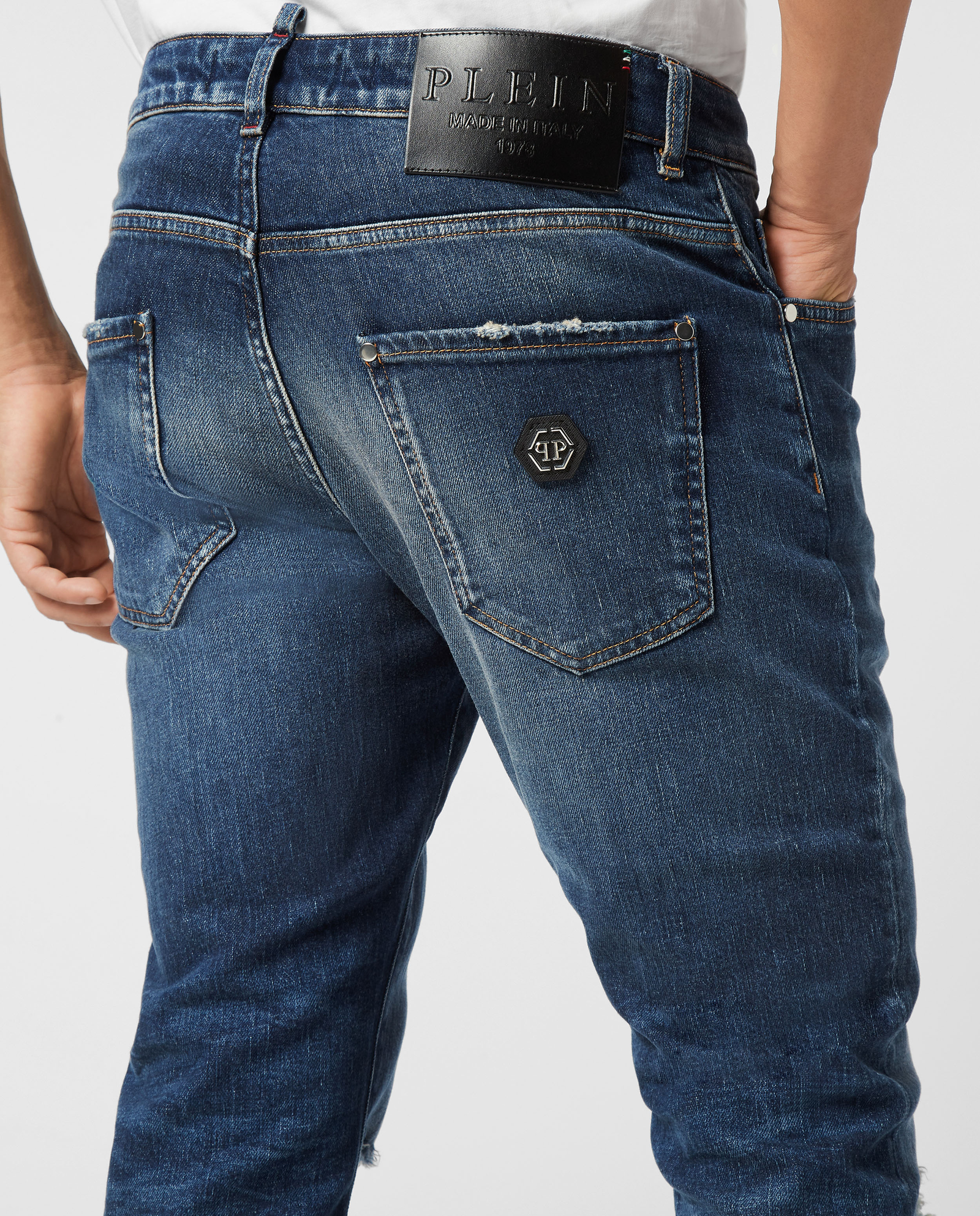 Granatowe jeansy Skinny Fit - Image #3