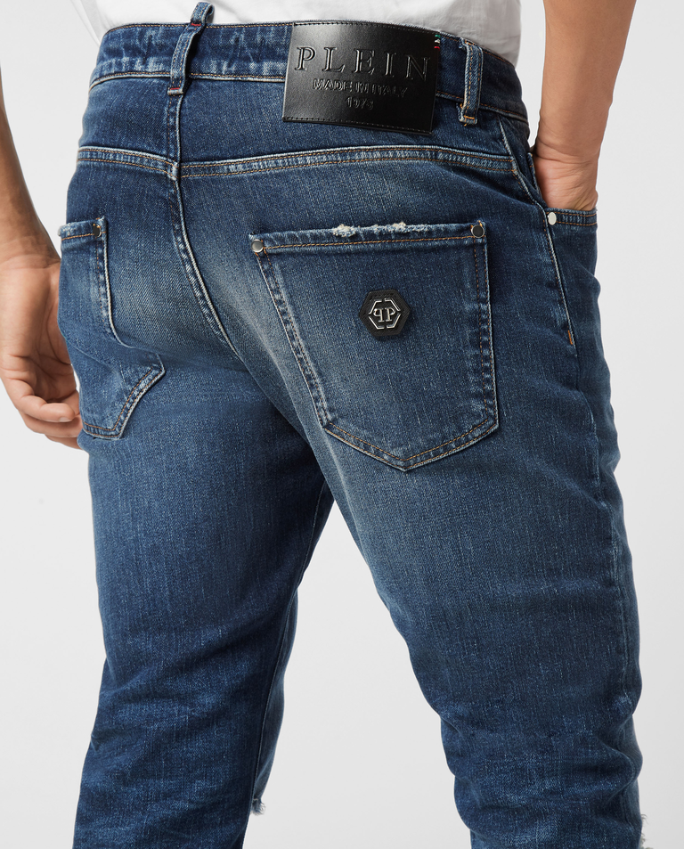 Granatowe jeansy Skinny Fit - Image #3