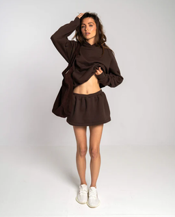 Czekoladowa bluza z kapturem - Image #3
