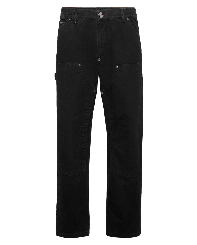 Czarne spodnie Distressed Carpenter Fit - Image #4