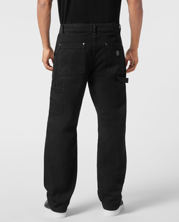 Czarne spodnie Distressed Carpenter Fit - Image #1