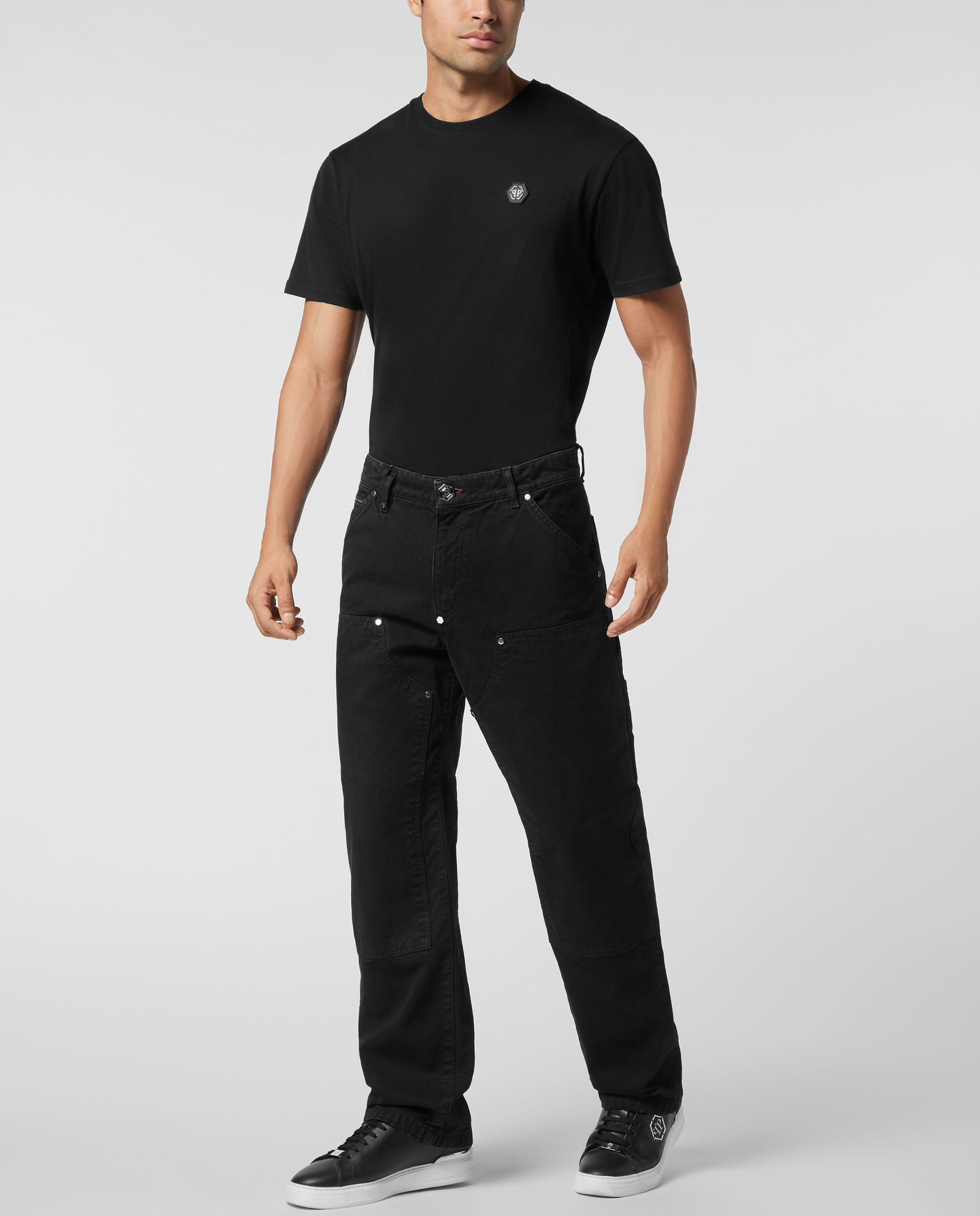 Czarne spodnie Distressed Carpenter Fit - Image #2