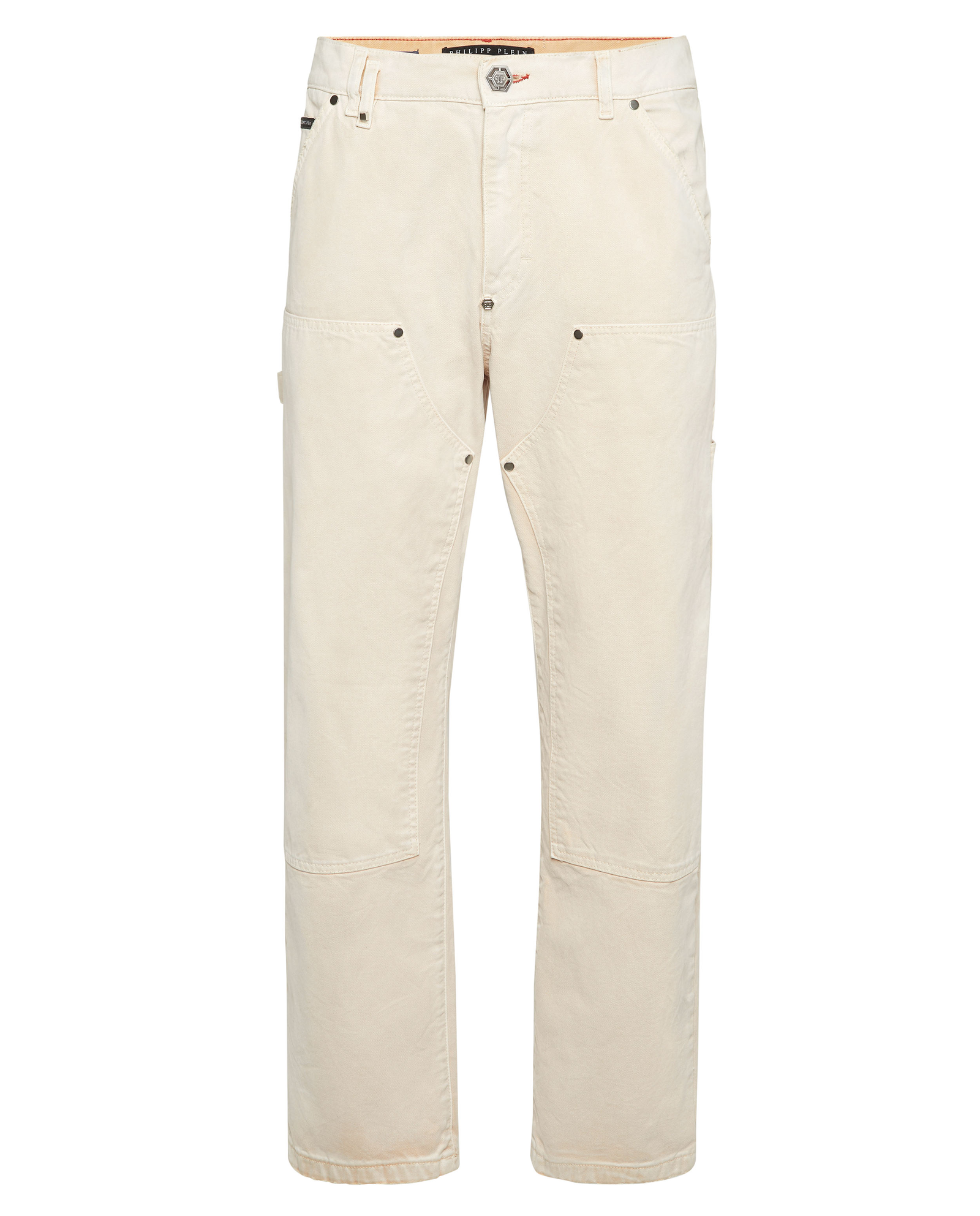 Kremowe spodnie Distressed Carpenter Fit - Image #4