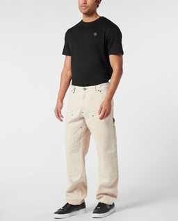 Kremowe spodnie Distressed Carpenter Fit - Image #2