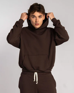 Czekoladowa bluza z kapturem - Image #4