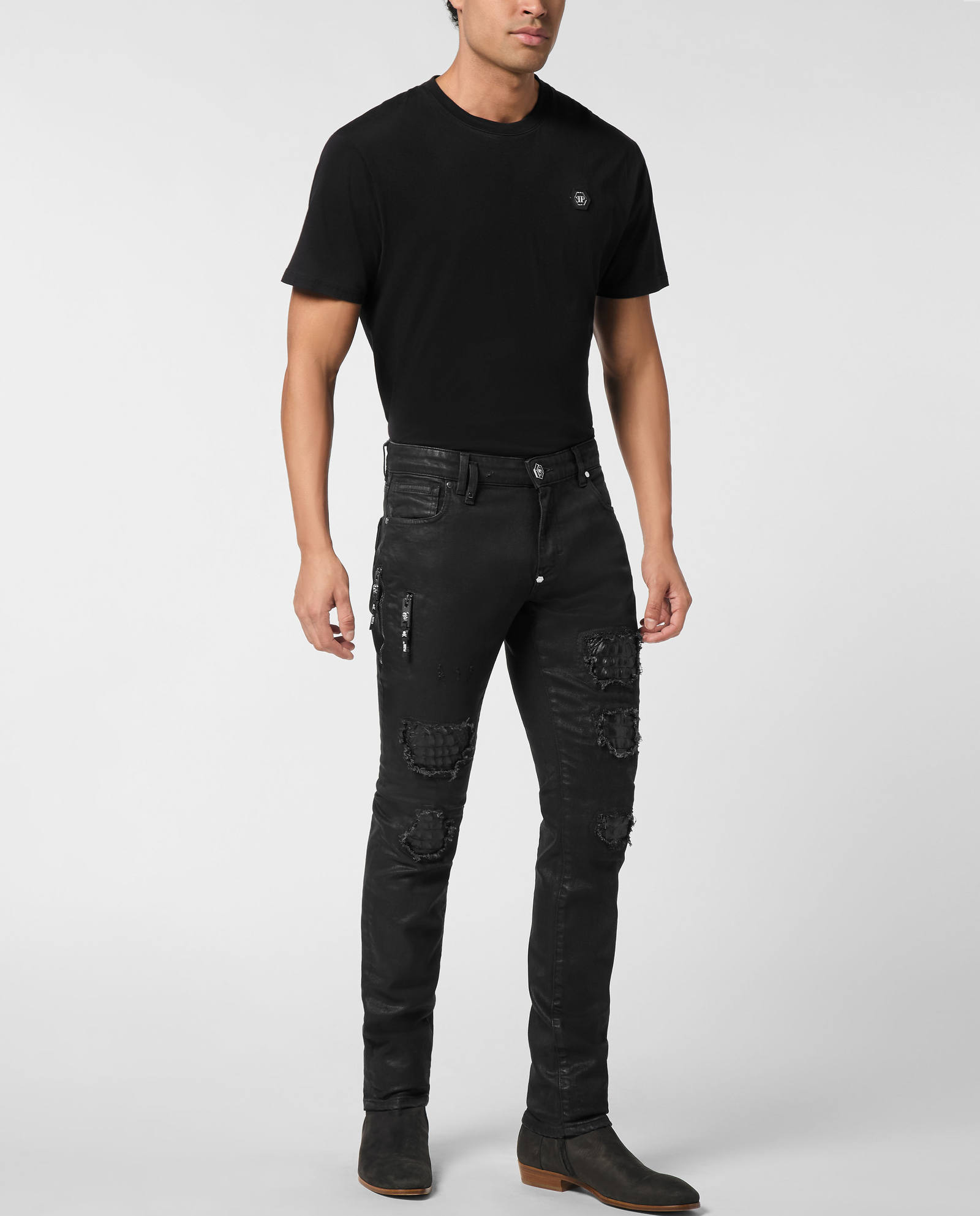 Czarne jeansy Rock Star Fit - Image #2