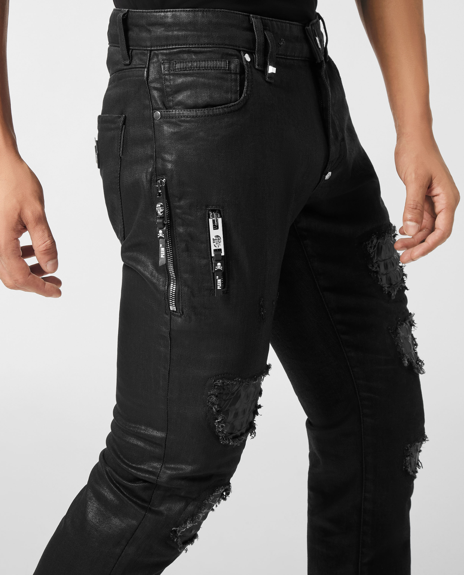 Czarne jeansy Rock Star Fit - Image #3