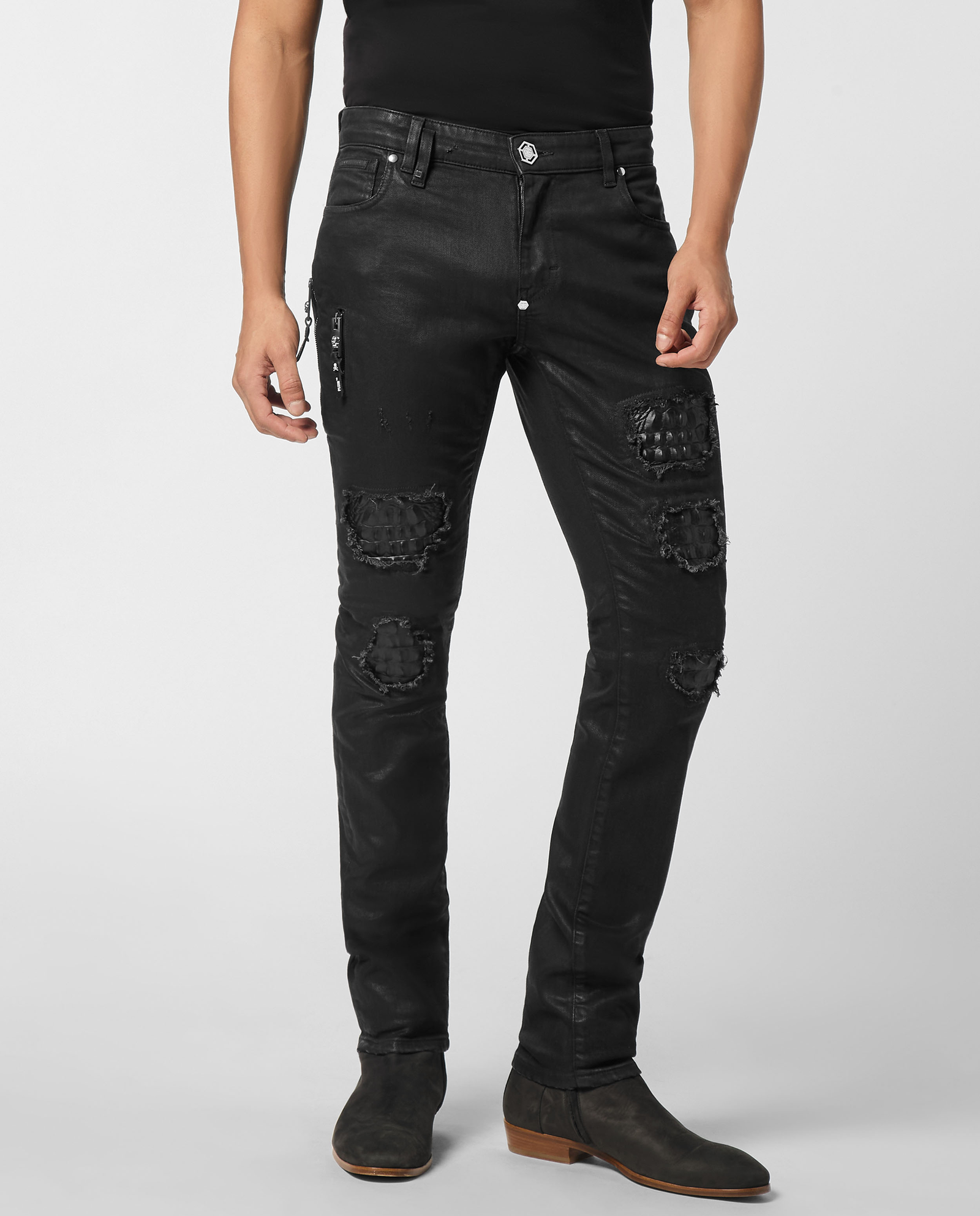 Czarne jeansy Rock Star Fit - Image #0