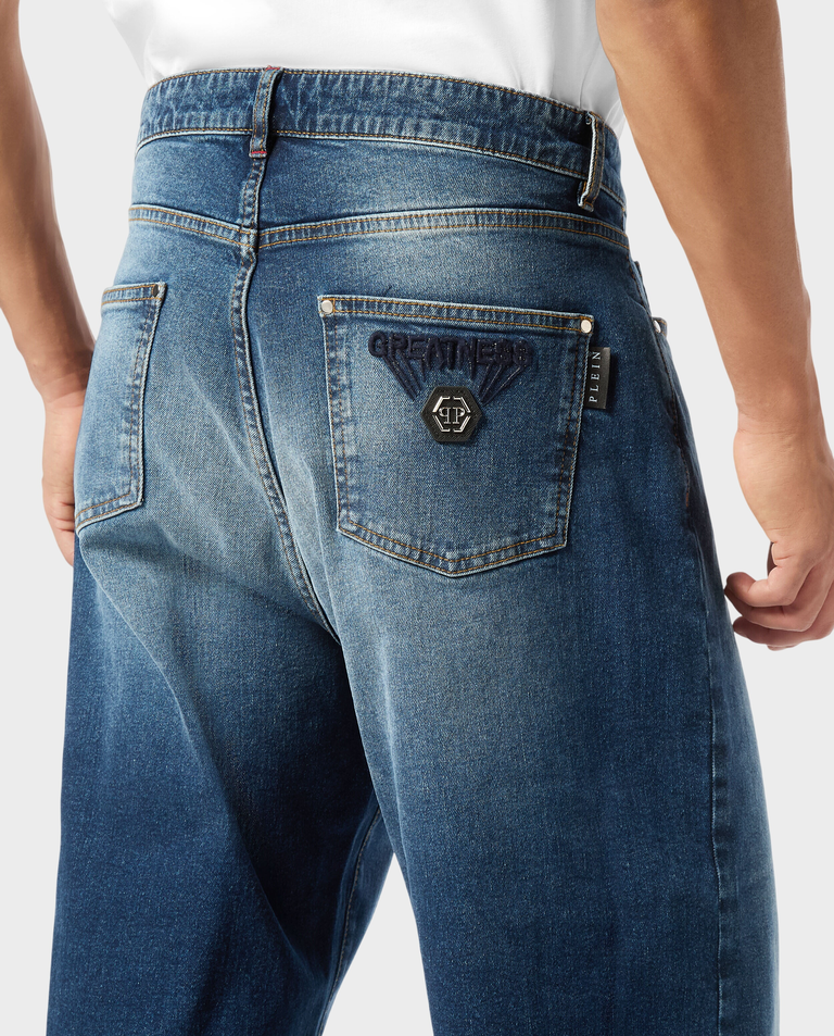 Niebieskie jeansy Beach Boy Fit - Image #3