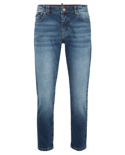 Niebieskie jeansy skinny - Image #4