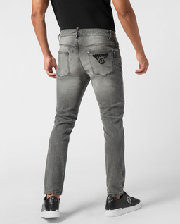 Szare jeansy skinny - Image #1