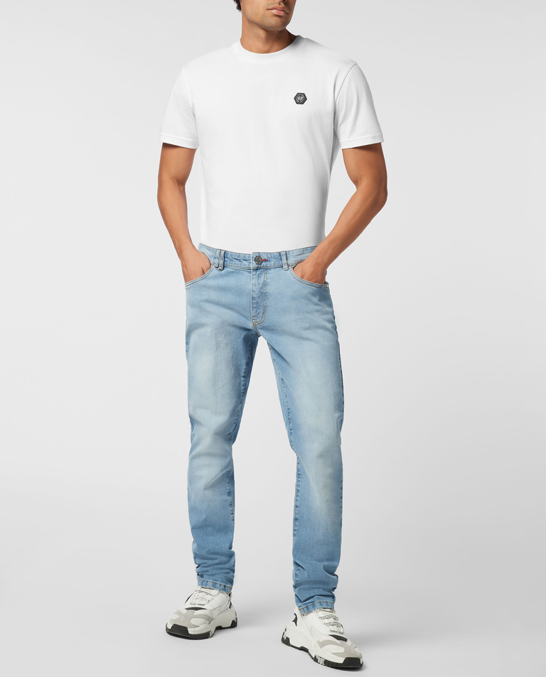 Niebieskie jeansy o prostym kroju - Image #2