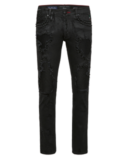 Czarne jeansy z ćwiekami Rock Star Fit - Image #1