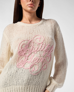 Wełniany sweter z okrągłym dekoltem - Image #4