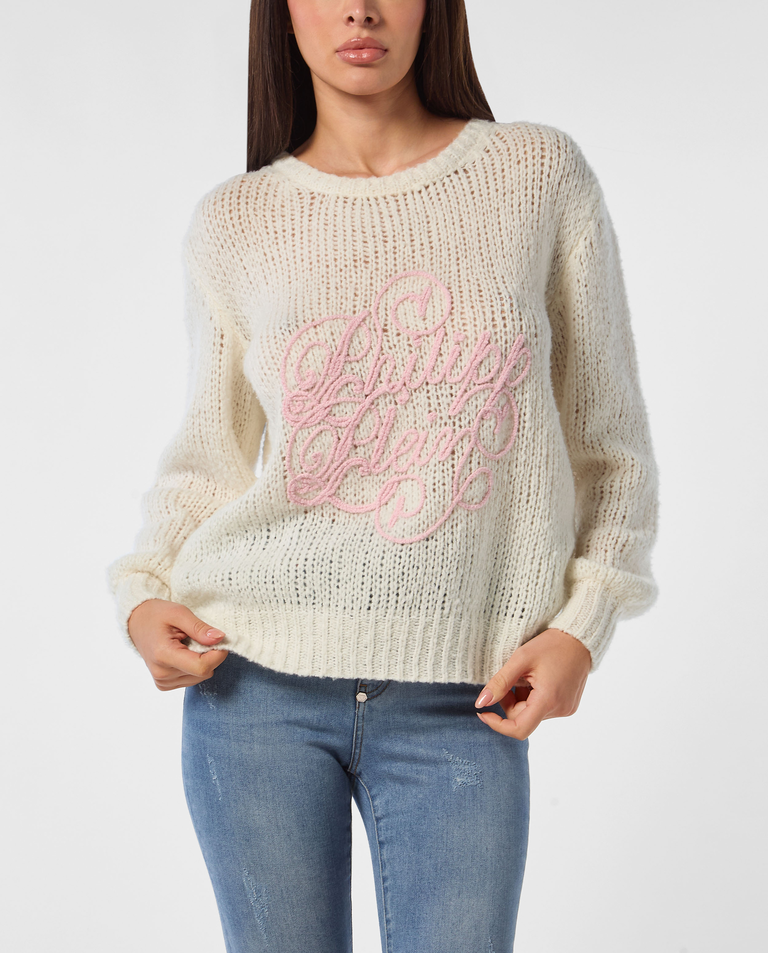 Wełniany sweter z okrągłym dekoltem