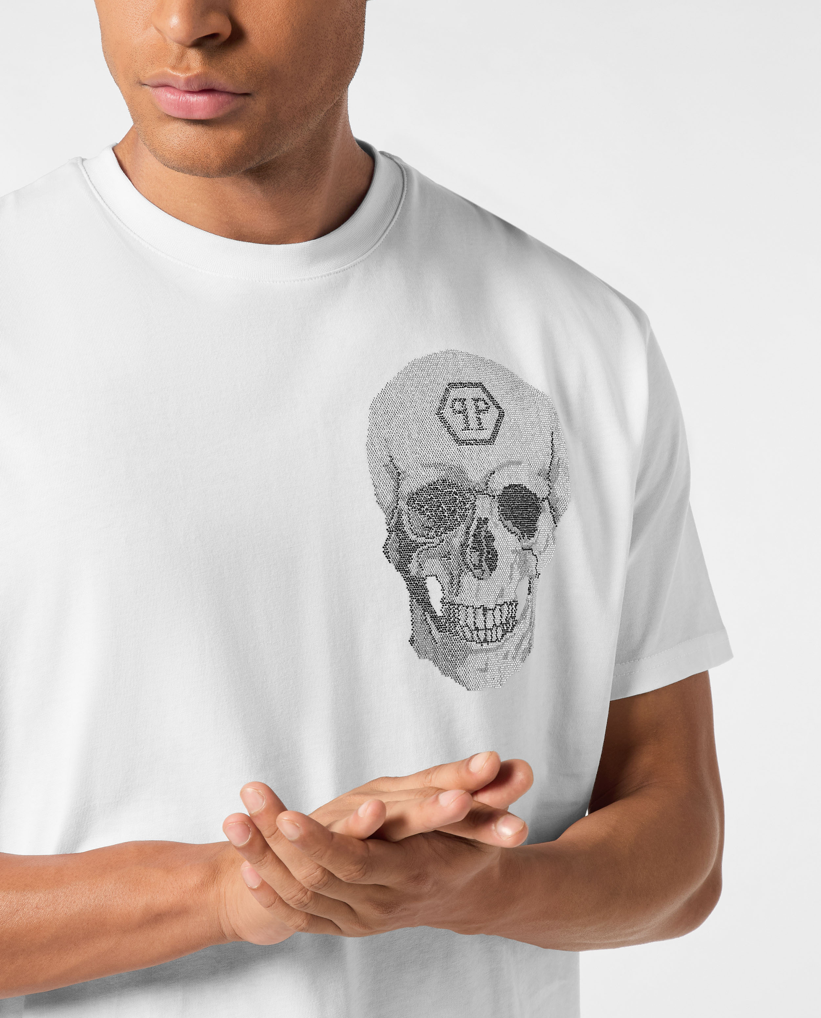 Biały t-shirt Crystal Skull - Image #4